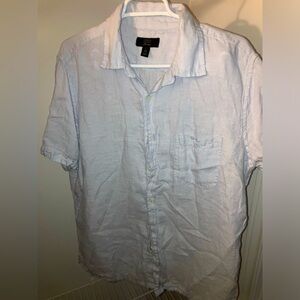 ClubRoom mens linen short sleeve buttondown